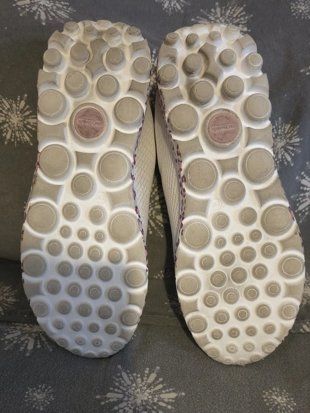 Skechers GOwalk Slip-On Sneakers with Pink Leopard Sole